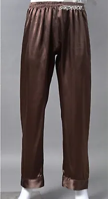 SILKPEACE 2nd+ Ship FREE Mens Satin Lounge Pants Silk Pajama  Sleepwear POCKET • $13.48