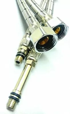 £6.29 • Buy AK PAIR OF FLEXIBLE MONOBLOC TAP TAIL CONNECTOR FEMALE M10 X 1/2 BSP X 500MM