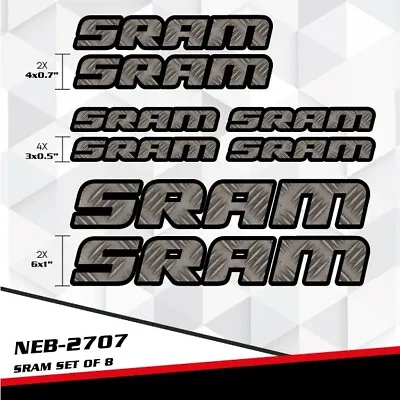 New For SRAM Decal Stickers Set For Mountain Road Bike Frame Helmet  NEB-2707 • $24.99