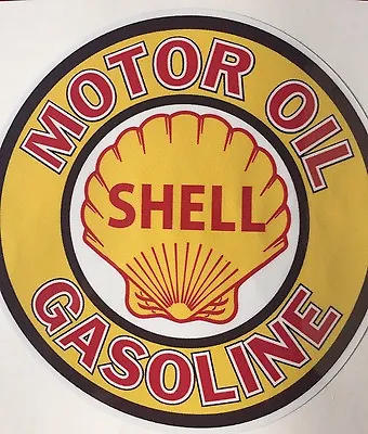 Round Shell Oil Gasoline Super High Gloss Outdoor 4 Inch Decal Sticker  • $2.99