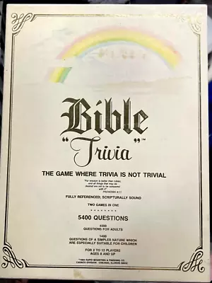 BIBLE TRIVIA Board Game 5400 Questions - Vintage 1984 - KJV Scripture • $31