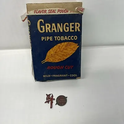 American Tobacco Company Battle Ax Tin Metal Tag Granger Pipe - Vintage Lot • $8