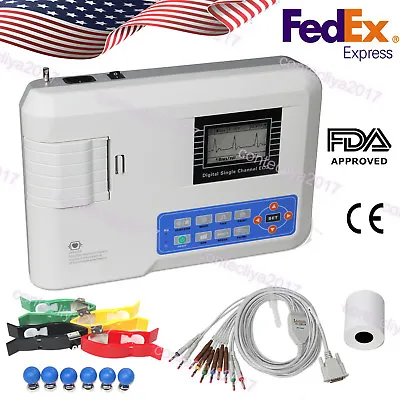 US CONTEC ECG/EKG Machine Digital One Channel 12 Lead Electrocardiograph ECG100G • $229