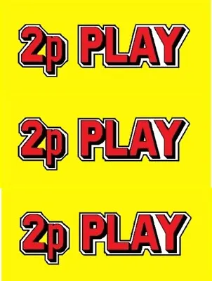 Sheet Of X12 - Coin Pusher - Price Play Label Stickers - Free Next Day Delivery • £5.99