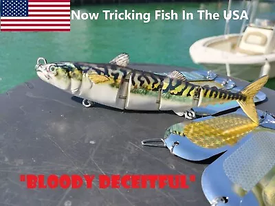 Natural Mackerel Lure Laser Sharp Hooks Massive 9  Swimbait Death WishTo Fish • $17.99