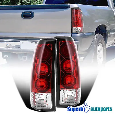 Fits 1999-2002 Chevy Silverado 1500 2500 HD Red Tail Lights Brake Lamps Sierra • $56.98