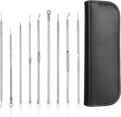 9 Pcs Blackhead Remover Tool Kit Professional Pimple Extractor...  • £5.90