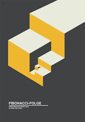 Fibonacci-folge - Bauhaus Style Wall Art - Massive A0 Print • £47