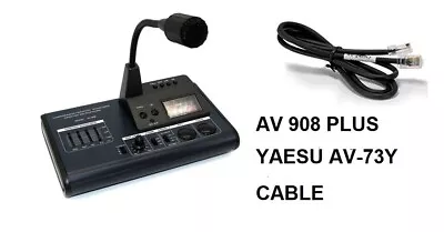 Av 908 Base Compressor Desk Microphone Cb Ham Radio + Yaesu Av73y Cable Ne • £149.99