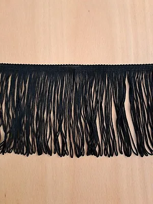 Black Loop Fringe 12mm Dance Wear  Costume Decoration  • £10