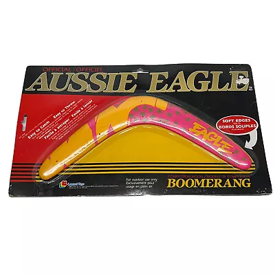 Aussie Eagle Boomerang Pink Yellow Lanard Toys Competition Model 9098 VTG. 1987 • $27.95