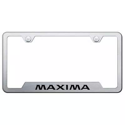 Nissan Maxima Brushed Chrome Stainless Steel License Plate Frame - GF.MAX.ES • $35.95
