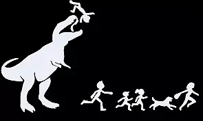 T Rex Ate Your Stick Family-tyrannosaurus Rex Funny Vinyl Decal Car 026 • $5