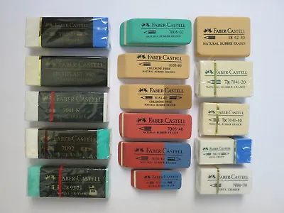 16 Vintage Faber-castell Erasers - All Different - Unused New Old Stock • $14.99