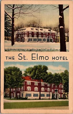 Chautauqua NY The St. Elmo Hotel Vintage Linen Postcard Q62 • $7.95
