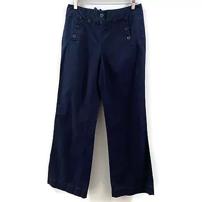 J.Crew Classic Twill Chino City Fit Navy Sailor Style Wide Leg Pant 6 • $31.50