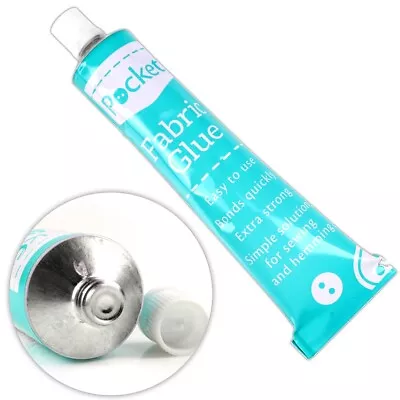 £5.85 • Buy 50ml FABRIC GLUE Extra Strong Sequin Gem Diamante Textile Stick No Stitch Needle