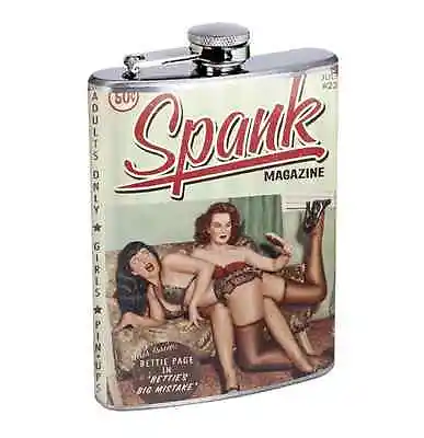 Spank Magazine Sexy Vintage 8oz Stainless Steel Flask Drinking Whiskey  • $14.95