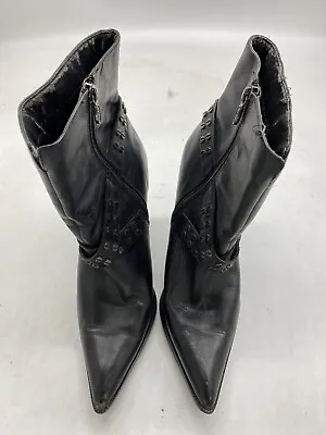 $45 • Buy Harley Davidson Ladies Stiletto High Heel Studded Boots Size 9.5