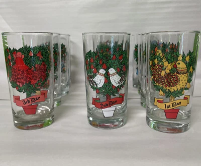 $5.99 • Buy 12 Days Of Christmas Replacement Glasses Vintage 12 Oz BROCKWAY Glass Choose 1