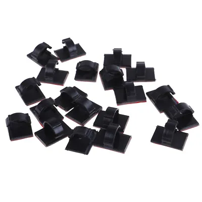 20pcs Self-adhesive Wire Tie Cable Clamp Clip Holder For Car Dash Cam   ApA Lc • £3.62