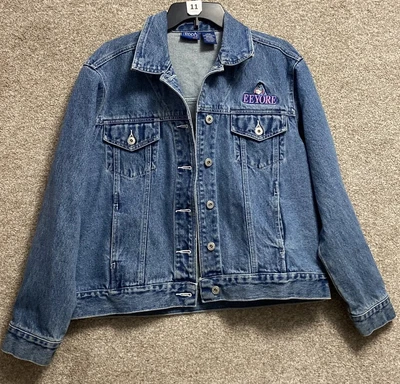 $24.99 • Buy Disney Winnie The Pooh Womens Denim Embroidered EEyore Jacket Size Large