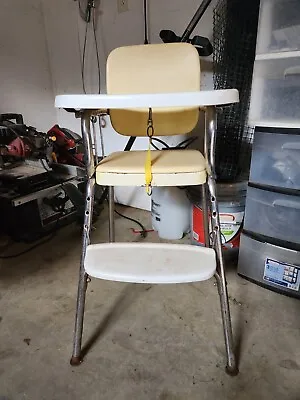 Vintage Mid Century Metal Child's High Chair Retro Cosco • $150