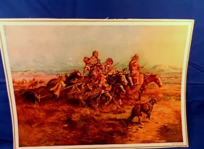 C.M. Russell Color Print On The Move National Heritage Arts 10 X14  WOW! • $11.99