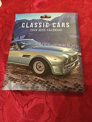 2024 Classic Cars Calendar Desk Top Flip Month To View 12 Cars NEW XMAS GIFT !! • £3