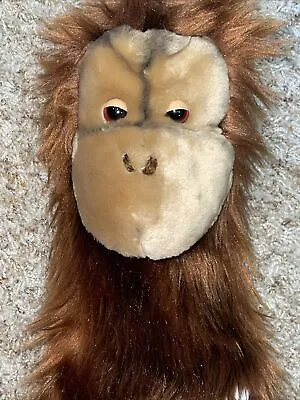 Vintage 1988 Dakin Orangutan Plush Hand Puppet Monkey Ape Gorilla Long Hair • $14.95