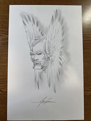 The Warlord Sketched & Signed Mike Grell Original Comic Book Art Big 17” X 11” • $299.99