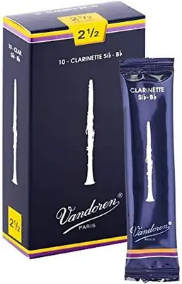 Vandoren Traditional Bb Clarinet Reeds Strength 2.5 Box Of 10 • $40.15