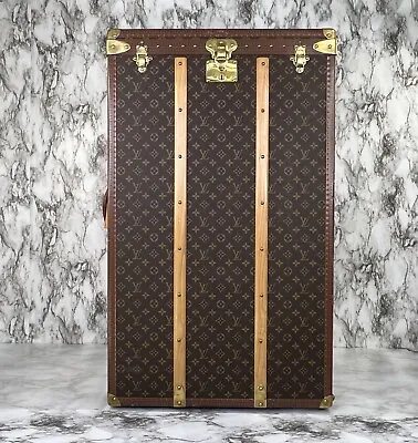 Louis Vuitton Casier Wardrobe 85 Trunk Monogram Vintage  Collectible Antique • $23646.78