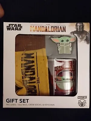 Star Wars The Mandalorian Baby Yoda Boxed Gift Set W/ Crew Socks Mug Key Chain • $14.75