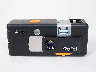 ROLLEI A110 110 Compact Film Camera & Case - UNTESTED  No Battery Door • £20