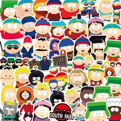 South Park Themed 50 Stickers Skateboard Laptop Car Phone Decal Stickerbomb NEW • £3.99