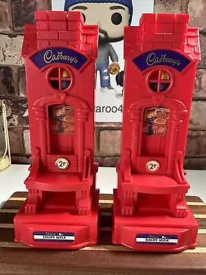 2x Vintage Cadbury Dairy Milk Miniatures 2p Toy Chocolate Vending Machines Retro • £54.95