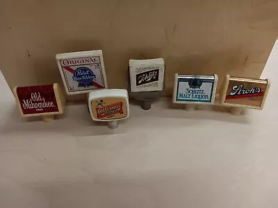 Lot Of 6 Vintage Beer Tap Handles Knobs Schlitz Pabst Old German Stroh's  • $44.99