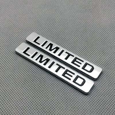 2Pcs Chrome Door Fender LIMITED Metal Badge Logo Rear Trunk Emblem Sticker Decal • $8.99