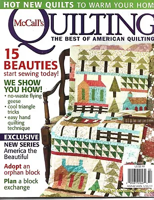 McCall's Quilting Magazine Jan/Feb2011 15 BeautiesNew Series & More • $6.49