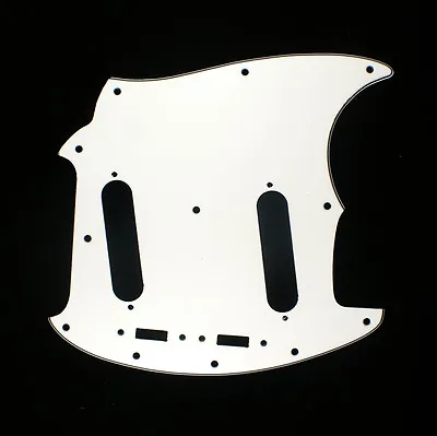 (B09) LEFT-HANDED Guitar Pickguard For Mustang Classic Series 3ply White • $13.99