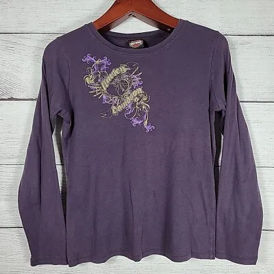 Vintage Harley Davidson Shirt Women's XL Purple Long Sleeve California USA Made • $12