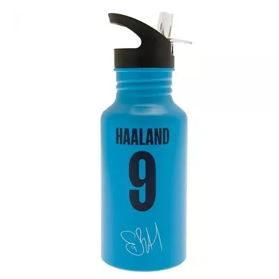 Official Manchester City FC Aluminium Water Drinks Bottle Erling Haaland BNWT • £11.99