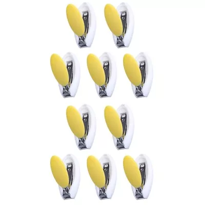  10 PCS Manicure Nail Clippers Safety Fingernail Steel Material Egg Shape • £17.99