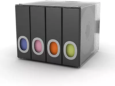Polypropylene Sleeve Disc Organizer - Stack & Lock Categorize Cds In 4 Color-Co • $24.29