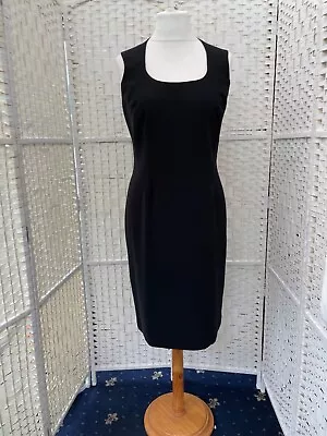 J Taylor Black Lined Fitted Formal Smart Sleeveless Dress Size 16 Bnwot—— • £28.99