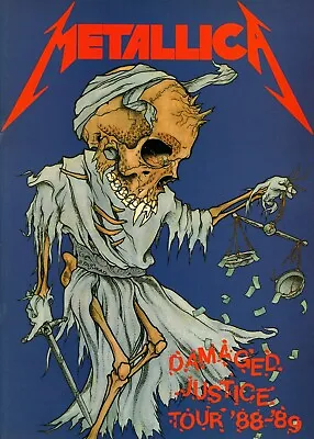 Metallica 1988-1989 Damaged Justice Tour Concert Program Book Booklet-nmt 2 Mint • $119.99