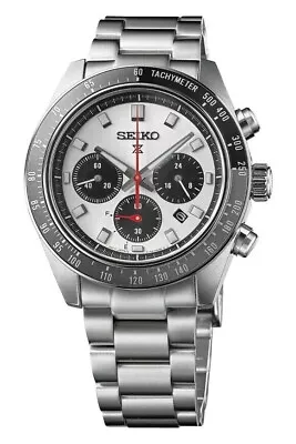 Seiko SSC911 Speedtimer Silver Dial Chronograph Solar Watch USA Seller Red Hand • $417.50