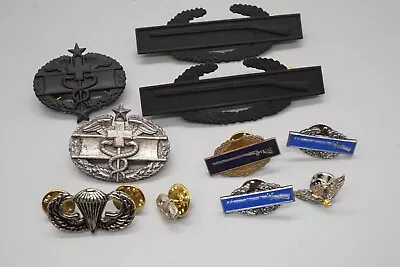 Vietnam War Army CIB CMB & Paratrooper Jump Wings Badges Lot Of 10 • $29.99