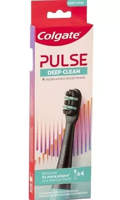 Colgate Pulse Electric Toothbrush Refills Deep Clean Brush Heads 4 Pack • $20.71